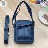 BOLSO 💯CUERO  DE ALTA CALIDAD CABALLERO - Azúl