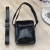 BOLSO 💯CUERO  DE ALTA CALIDAD CABALLERO - Negro